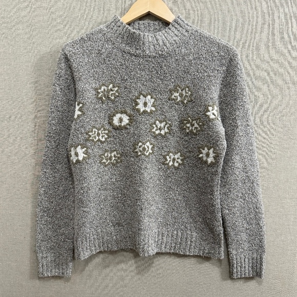 Liz Claiborne LizSport Flower Marled Sweater Medium - Picture 1 of 8